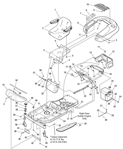 Frame, Body And Seat Group Diagram and Parts List for 2690429-107277740-ZT7000 2005 Briggs and Stratton Lawn Tractor Accessories